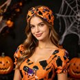thumbnail image 3 of Textilo Headbands for Women Wide Knotted Head Bands Halloween Pumpkin Turban Non Slip Hairbands Stretch Workout Head Wraps Yoga Hair Scarfs, 3 of 3