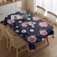 thumbnail image 2 of Pioneer Flower Floral Print Pattern Rectangle Tablecloth 60"x84", Waterproof Polyester Table Cloth, Wipeable Spillproof for Dining Camping Indoor Outdoor, 2 of 5