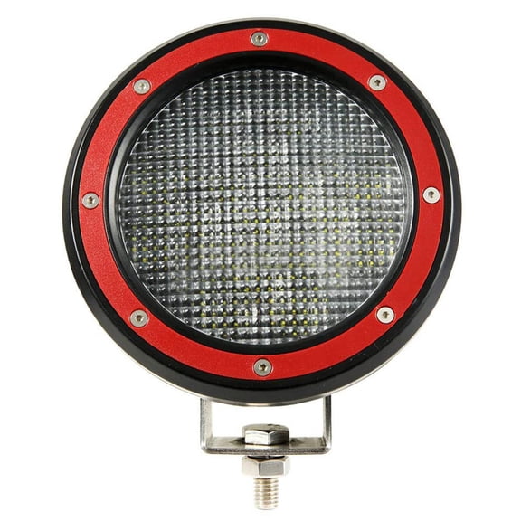 Black Horse PL9251FR 5.3 in. 51 watt Round Red Housing Flood Beam LED Light