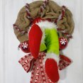 thumbnail image 2 of Decoración navideña montada en la pared Cómo el ladrón de Navidad robó Christmas BurlapWreath Santa Artware decorativo, 2 of 5