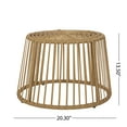 thumbnail image 5 of Apulia Outdoor Wicker Side Table, Light Brown, 5 of 8