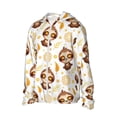 thumbnail image 2 of Pofeuu Sloth Yoga Print Sun Protection Outdoor Lightweight Full Zip UV Cooling Hoodie Long Sleeve Summer Clothing for Outdoor Hiking-Small, 2 of 5