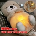 thumbnail image 2 of Nuevo osito de peluche para bebé que se relaja con la nutria, juguete para dormir con música relajante para niños, muñeco con sonido y luz, 2 of 5