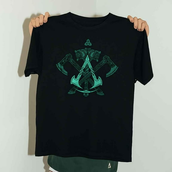 Assassins Creed Valhalla Viking Logo Themed Unisex T-Shirt up to 5XL