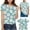 Light Blue a, variant on Spazoro Toddler Girls T-shirts, Floral Print Casual Crewneck Summer Short Sleeve Tops Tee Black Size 13-14T