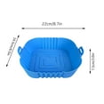 thumbnail image 5 of Taicans Silicone Air Fryer Liners Square - 8.7 Inch Reusable Air Fryer Pot for 5 to 8 QT - Air Fryer Accessories Replacement for Parchment,Reusable Airfryer Collapsible Basket Sky Blue, 5 of 7