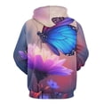 thumbnail image 3 of Butterfly Floral Fantasy Men's Women Vintage 3D Hooded Sweatshirt - All-Season Loose Fit Streetwear, 3 of 6