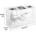 thumbnail image 7 of Luxspire Electric Toothbrush Holder, 3 Slots Large Marble Toothbrush Toothpaste Stand, Resin Storage for Bathroom Accessories Vanity Counter Sink Organizer Caddy Marble Style- Ink White, 7 of 7