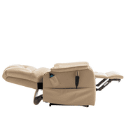 JUUXO Lay Flat Lift Recliner Sleeping Chair in 25 Seat Width, Large Power Lift Chair for Elderly, Extra Wide Heated Massage Chair 400 lbs
