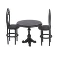 thumbnail image 3 of Casa de Negra Silla Muebles Juguetes Set Comedor Decoración 1/12, 3 of 9