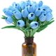 thumbnail image 1 of 15 tulipanes artificiales de seda de tacto real para decoración del hogar, Día de la Madre, primavera, boda, ramos, arreglos florales., 1 of 7