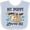 Blue and White, variant on Inktastic My Poppy Loves Me with Sloth and Hearts Boys or Girls Baby Bib