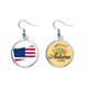thumbnail image 1 of Pennsylvania Estados Unidos mapa estrellas rayas bandera Pendiente del lóbulo de la joyería del pendiente de la hoja del otoño Unbranded M, 1 of 3