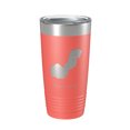thumbnail image 1 of Bass Lake Map Tumbler Travel Mug Insulated Laser Engraved Coffee Cup Indiana 20 oz Coral, 1 of 1