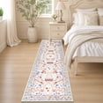 thumbnail image 6 of Findosom 2'x8' Washable Runner Rug for Hallway,Non Slip Floral Laundry Runner Rugs,Low Pile Faux Wool Floor Mat Stain Resistant Carpet Runner Rug for Bedroom Kitchen Living Room Entrance,Pink, 6 of 8
