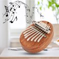 thumbnail image 3 of Piano De Pulgar Kalimba De 8 Teclas Blanco/madera, Piano De Pulgar De 3 Estilos, Exquisito Para Decoración De Bolsos, Reproducción De Música, Niños Principiantes, 3 of 7