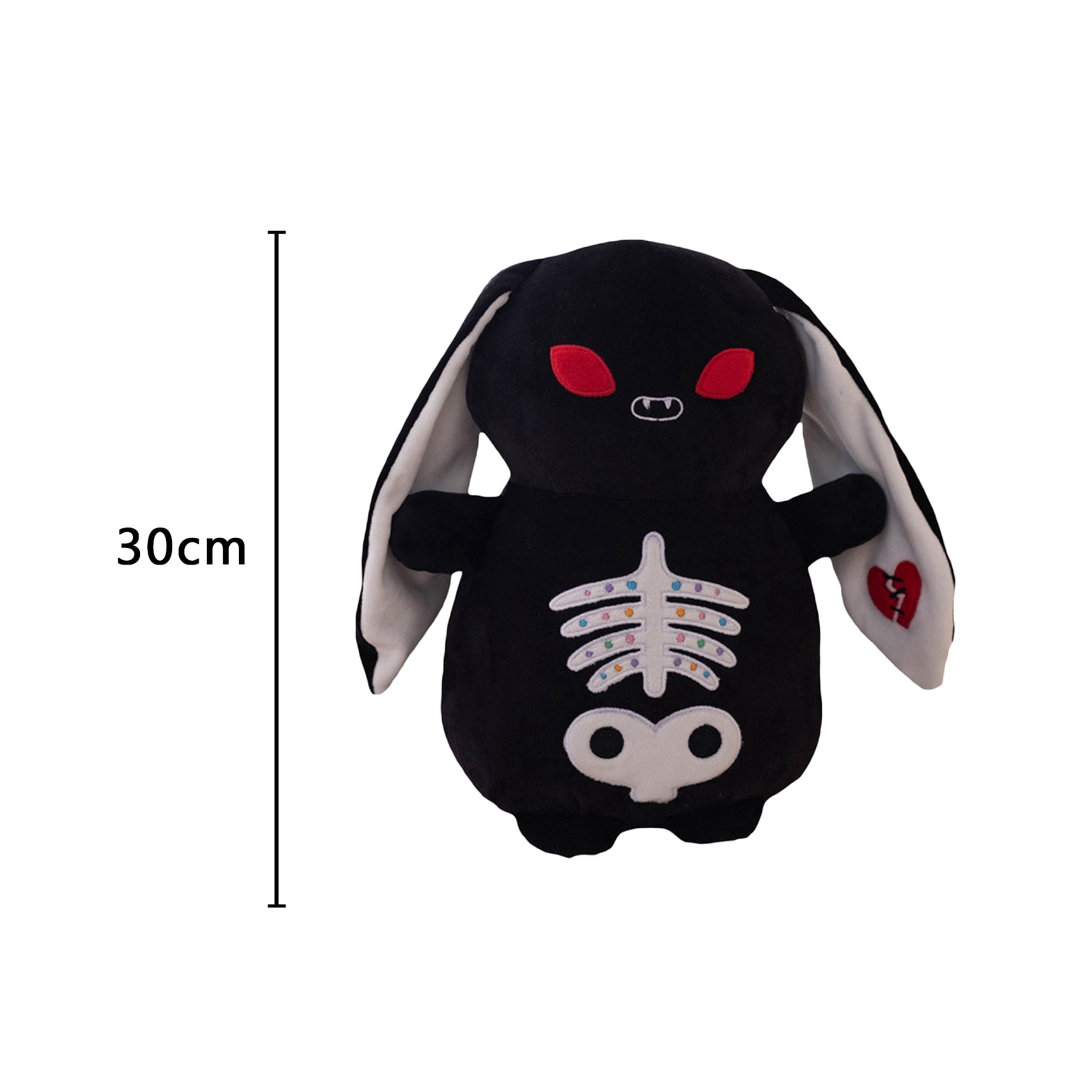 nvzhuang Cute Skull Rabbit Plush Toy Halloween Skeleton Bunny Soft Stuffed Animal Cartoon Doll for Kids Party Favor Decoration