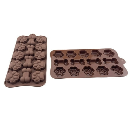 Taicans Silicone Molds Puppy Dog Paw and Bone,Homemade Non-Stick Food Grade Silicone Molds for Chocolate for Candy,Jelly,Ice Mold,Cupcake Baking Mould