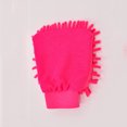thumbnail image 4 of Omeite Single-sided chenille cleaning gloves (rose red), 4 of 6
