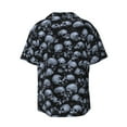 thumbnail image 2 of Balery Gothic Skull Men's Casual Button Down Shirt Short Sleeve Textured Summer Cuban Beach Shirts-Medium, 2 of 7