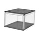 thumbnail image 4 of Caja de exhibición de zapatos Zapatillas Contenedor de zapatos Estuche Requiere ensamblaje Espacio apilable Negro, 4 of 9
