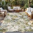 thumbnail image 2 of Tropical Leaf Outdoor Rug for Patio/Deck/Porch, Non-Slip Large Area Rug 6 x 9 Ft, Palm Leaves Plants Vintage Spring Green Indoor Outdoor Rugs Washable Area Rugs, Reversible Camping Rug Carpet Runner, 2 of 8