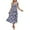 DT-Blue, variant on DailyTrove Women's Floral Print Fit & Flare Dress, Sleeveless, Casual Beach & Brunch Wear, Lightweight Rayon , Contrast Hem