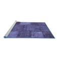 thumbnail image 2 of Ahgly Company Machine Washable Indoor Rectangle Patchwork Blue Transitional Area Rugs, 2' x 3', 2 of 4