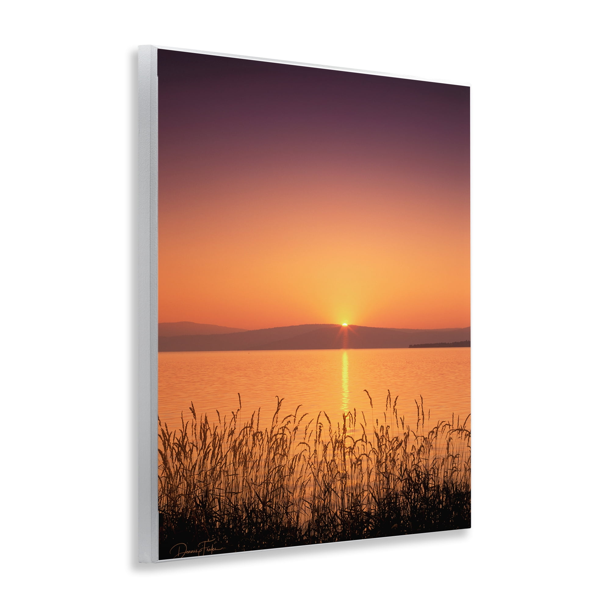 Stupell Industries Deep Orange Sunset Landscape Photography Unframed Art Print Wall Art, 11 x 14