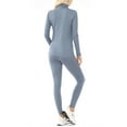 thumbnail image 2 of Zenana Women's Soft Fabric Mock Neck Long Sleeve Top & Leggings - 2 Pieces Tracksuit Set, 2 of 5