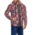 thumbnail image 2 of Kdxio America Flags1 Print Men Hoodies Casual Hoodies for Men with Zip Pockets Full Zip Long Sleeve Sweatshirt Sports Hooded Jacket-XX-Large, 2 of 5