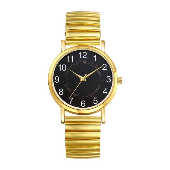 Avaner Stretch Band Watches for Women: Easy Reader Elastic Band Watch Large Face Big Number Analog Quartz Bracelet Watch Expansion Band Wristwatch for Christmas New Year's Gift