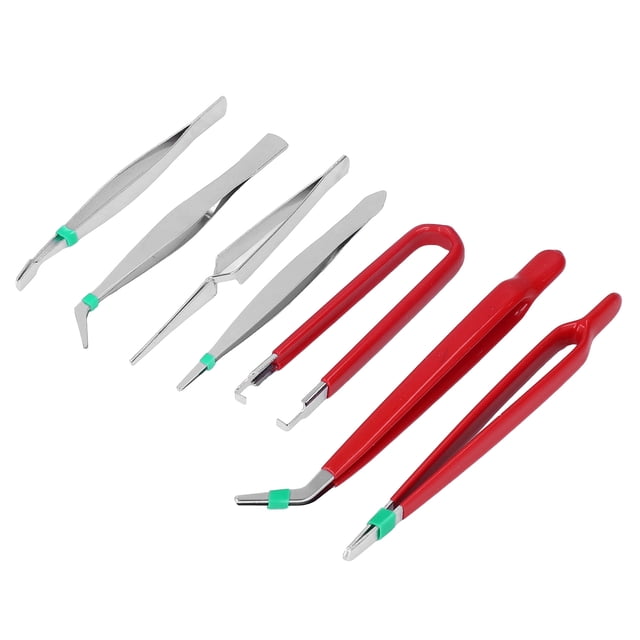 Juego de 7 pinzas antiestáticas multiusos para reparación y mantenimiento