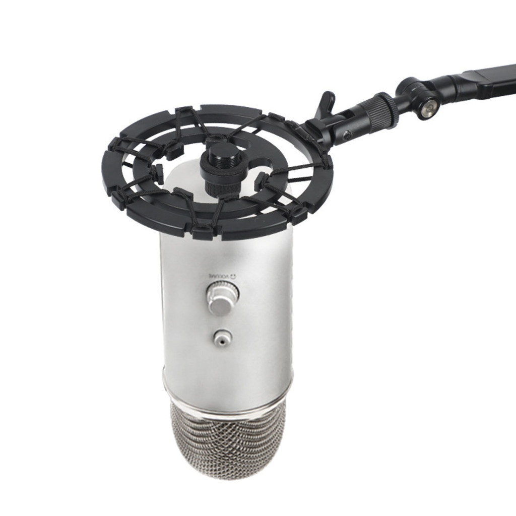 Zeiwohndc Anti Vibration Aluminum Microphones Suspension Arm Adjustable Height Design