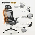 thumbnail image 4 of GIANNA Ergonomic High-Back Mesh Office Chair with Lumbar Support, Adjustable Armrests, and Breathable Design for Comfortable Long-Hour Work, Grey, 4 of 7