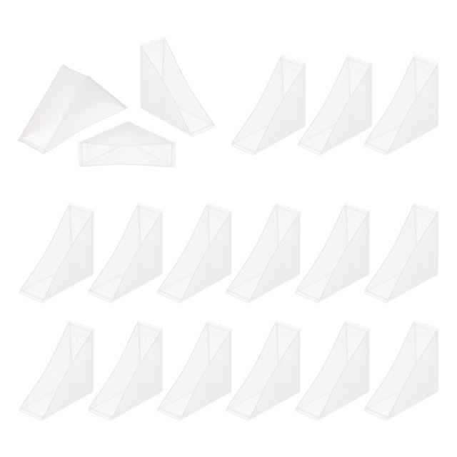 Uxcell 30Pcs Triangle Glass Corner Protector, 0.71 Inch Plastic Glass Table Corner Protector Transport Corner Guard for Glass, Ceramics, Wood, and Steel(Right Angle, Clear)