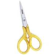 ProMax Embroidery Eye Brow Scissors Deferent Attractive Styles Straight Pointed Stainless Steel with Half Gold Plated