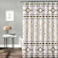 thumbnail image 4 of Shower Curtain Boho Geometric Shower Curtains for Bathroom Decor Bohemian Style Shower Curtain Sets with Hooks Waterproof Fabric Bath Curtain Small Stall 36" X 72", 4 of 6
