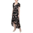 thumbnail image 2 of NY Collection Women's Short Sleeve Hankerchief Hem Chiffon Dress, 2 of 4