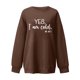 thumbnail image 4 of ICHUANYI Clearance Fashion Loose Women's Round Neck Casual Long Sleeve Printed Ladies Sweatshirt Tops(Brown, XXL) ICHUANYI WER2023081514059, 4 of 6