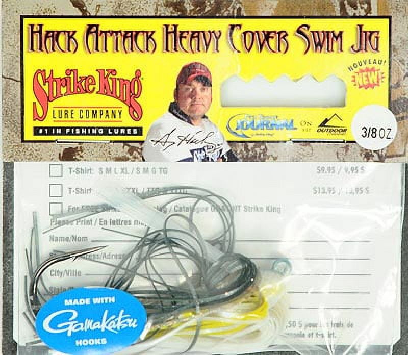 (2 pack) Strike King Hack Attack Heavy Cover 3/8 oz Swim Jig Lure Sexy Shad