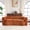 Caramel, variant on Christopher Knight Home 87.75" Modern Chenille 3-Seater Sofa with Curved Back, Round Arms, Caramel