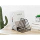 thumbnail image 2 of Magazine Rack Modern Magazine Rack Magazine Holder Bookshelf Magazine Collector Shelf Magazine Rack Made of Metal (Black), 2 of 4