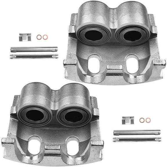 A-Premium Disc Brake Caliper Assembly Without Bracket Compatible with Ford E-450 Econoline Super Duty F Super Duty F53 F59 1988-1997 Rear Left and Right 2-PC Set