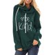 thumbnail image 2 of Sudaderas con capucha para mujer, estampado de letras, manga larga, transpirable, cómodo, con cordón, informal, 2 of 5