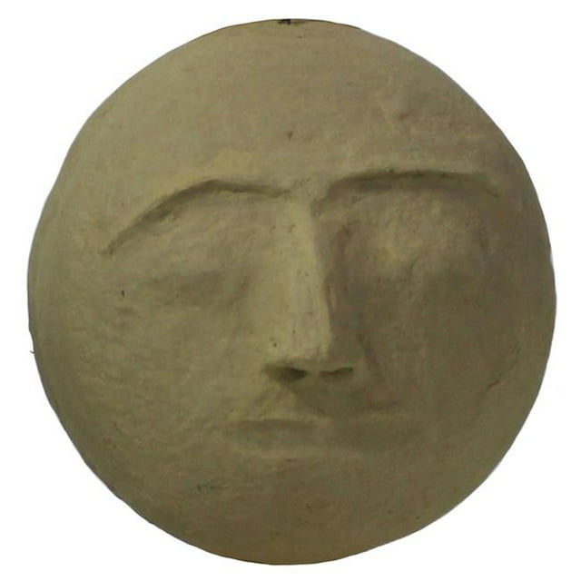 Benzara BM229363 Papier Mâché Rond Visage Humain Design Mur Décor & 44; Brun