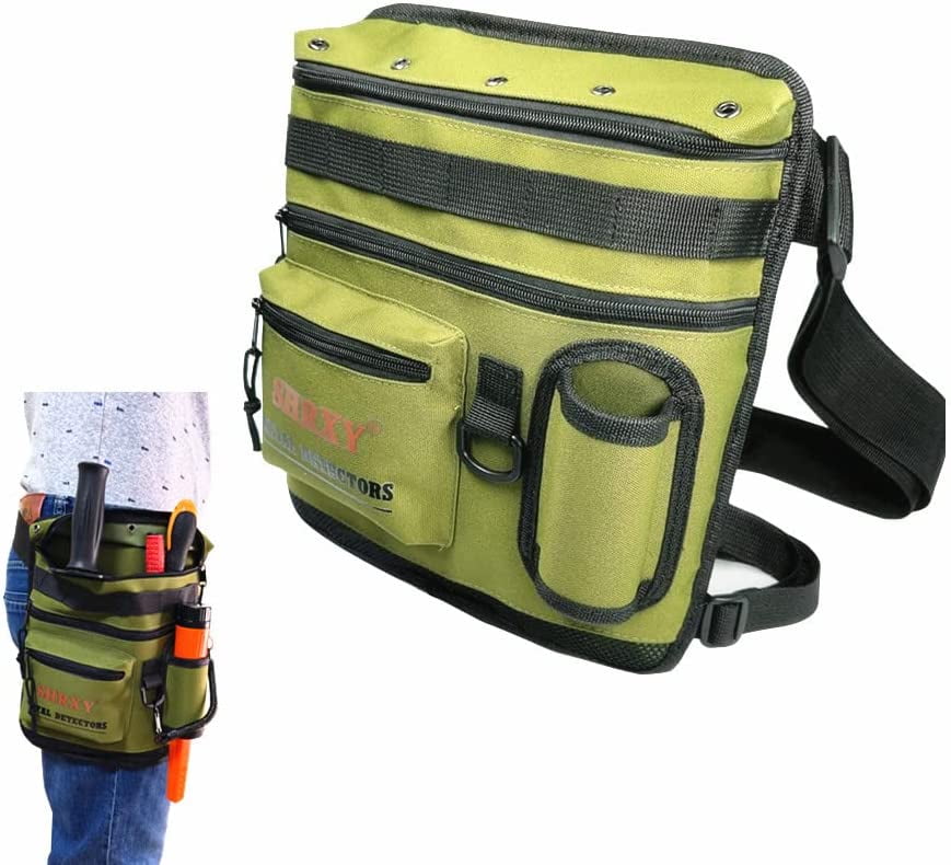 shrxy Metal Detector Pouch Bag Digger Waist Pack All Terrain Dig Pouch