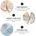 thumbnail image 2 of MasteelfCA 2 Pcs Glass Rhinestone Shoe Buckles Detachable Shoe Clips DIY Shoe Decor, 2 of 8