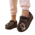 thumbnail image 5 of Hpapadks Kids House Slippers Winter Warm Indoor Shoes Soft Comfortable Cute Cartoon School Casual Wear Shoes for Girls Coffee, 5 of 6