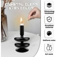 thumbnail image 4 of ABCISI  Taper Candle Holders, Glass Candle Stick Holder Modern Candle Holders for Tapered Candlesticks Wedding Reception Centerpieces Christmas (Black), 4 of 13